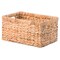 Natural Woven Water Hyacinth Wicker Storage Bin Basket With Handles Rustic Decor
